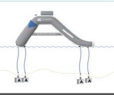 How do I set up my Aquapark's mooring and anchor system?
