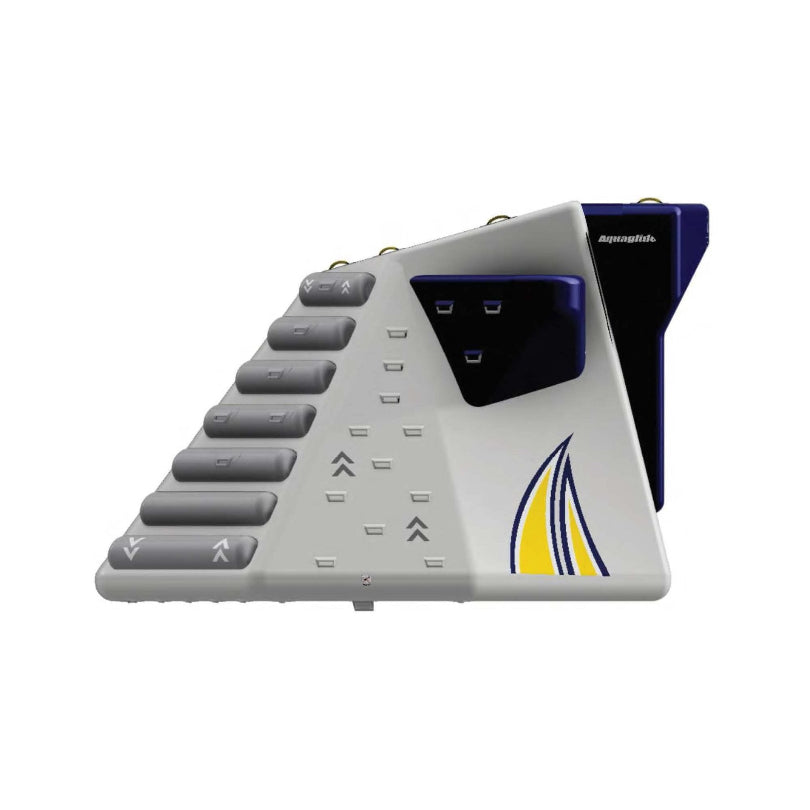 The Anvil in gray, a blue-yellow sail, and drop slide.