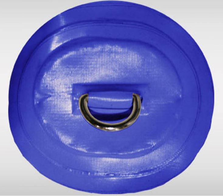 Blue boat patch with Single Ring Anchor Plate replacement.