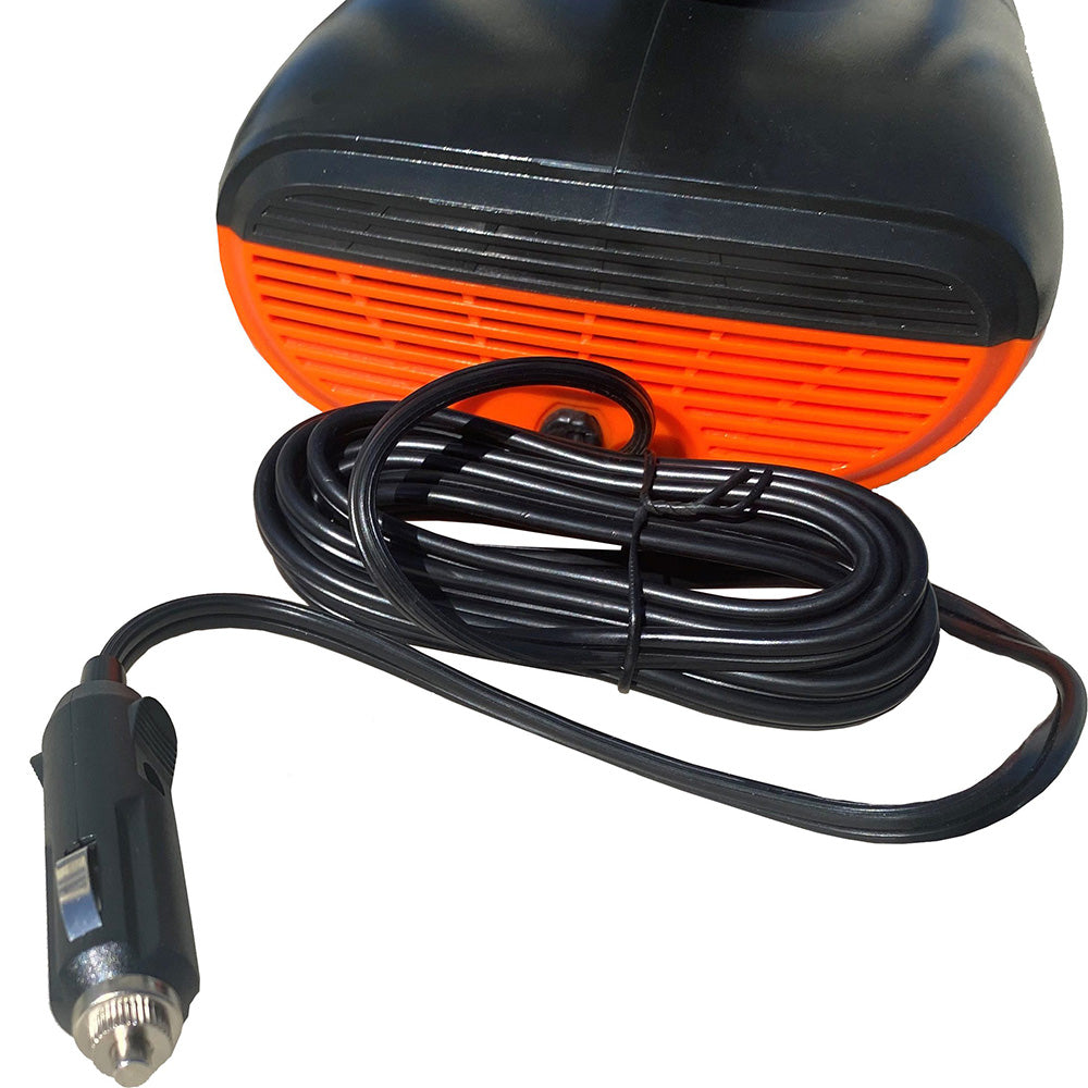 Accelerator HP 12v Pump 20: black/orange, auto shut-off, cigarette lighter plug.