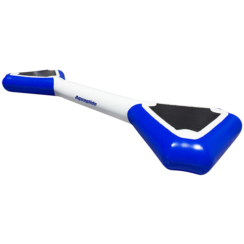 Inflatable Foxtrot 20 balance beam by Aquaglide, perfect for aquapark adventures.