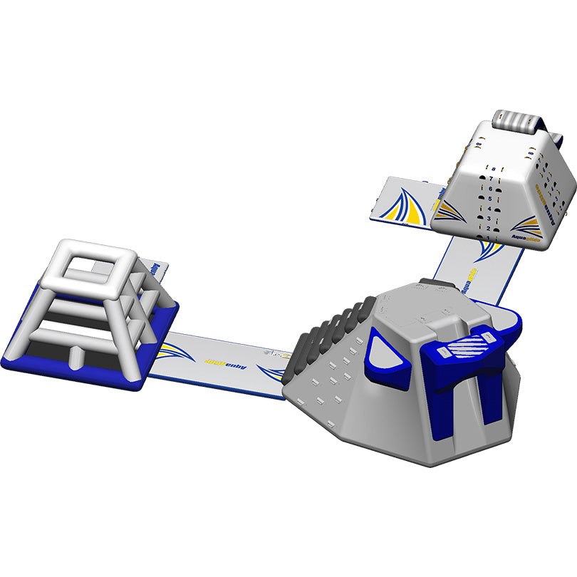 Micro S 15: an aquapark course with climbing walls and slides.