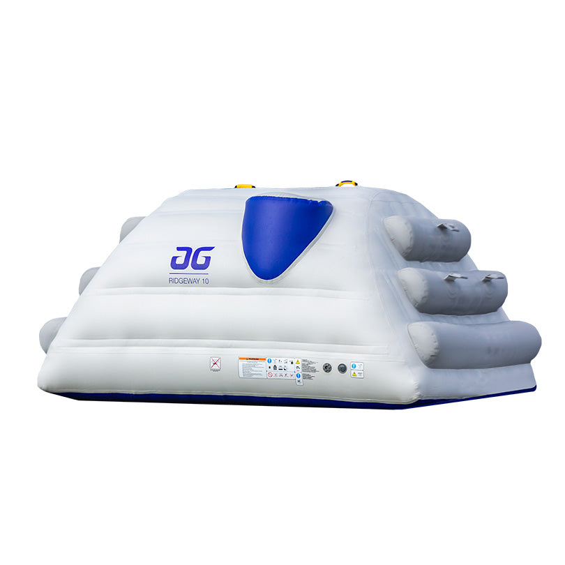 White airbag, blue accents, and Ridgeway 10 logo visible.