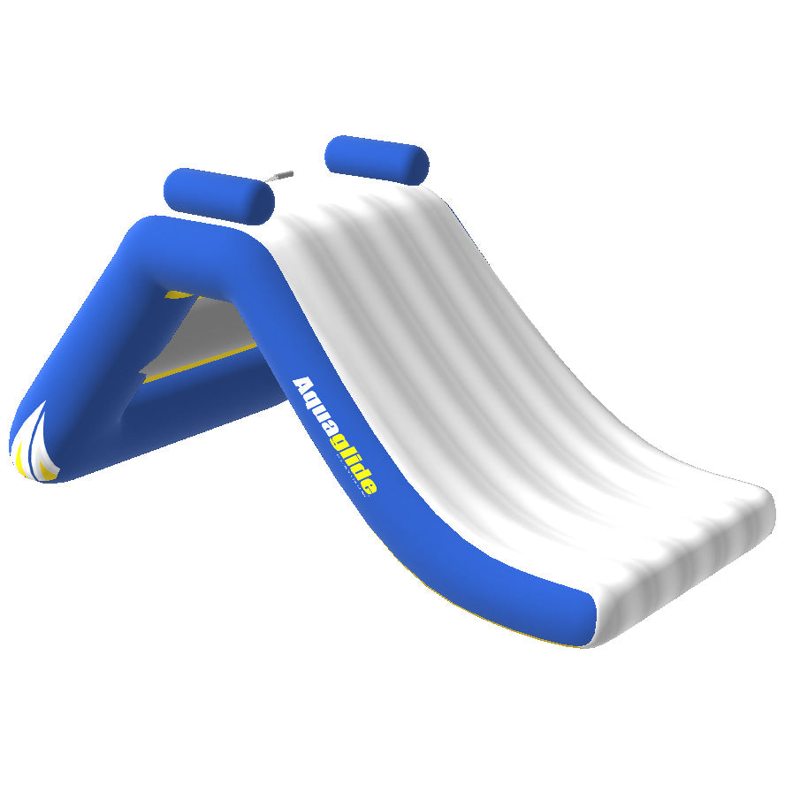 Zulu slide in blue/white with Aquaglide D-ring Interloc System on the side.