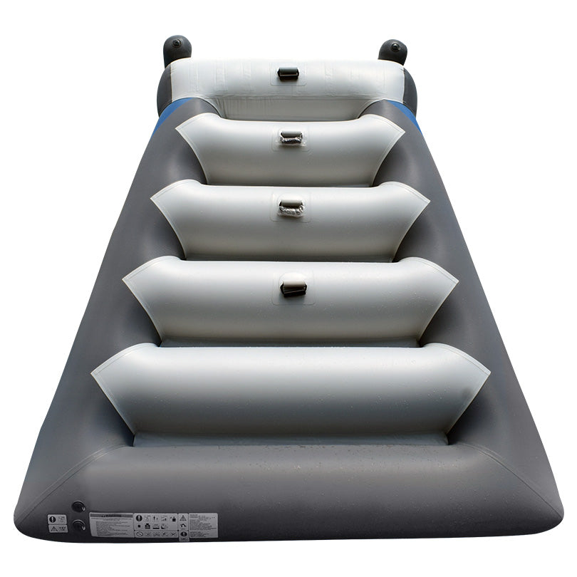 Velocity Slide 10.0: Inflatable climbing wall with handles, gray/white Duratex™ material.