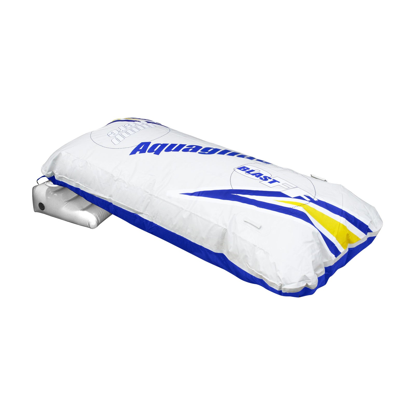 Inflatable Blast Bag with blue/yellow accents and a Vario-Lock cinch strap system.