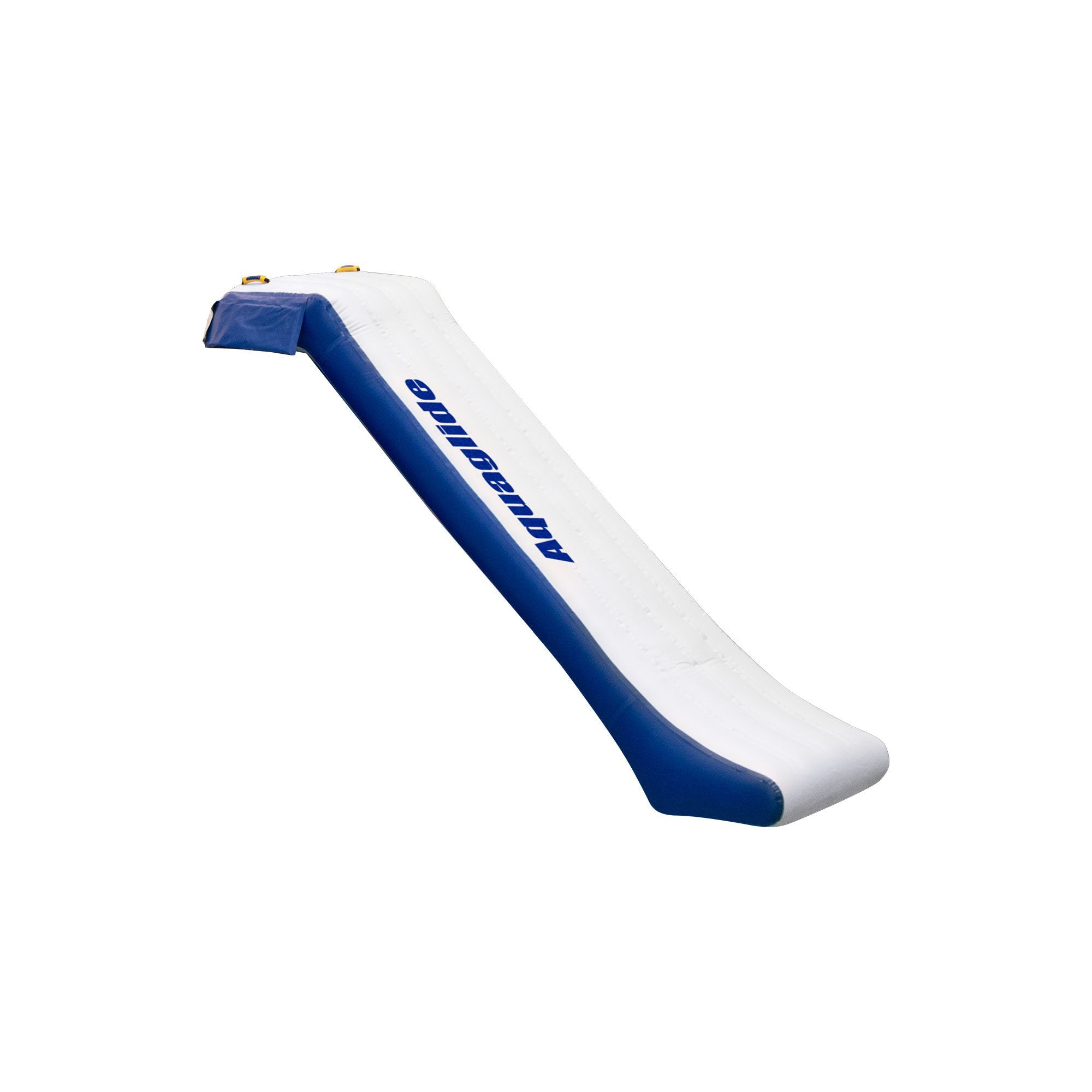 Blue and white King of the Mountain Slide with AQUAGLIDE branding.