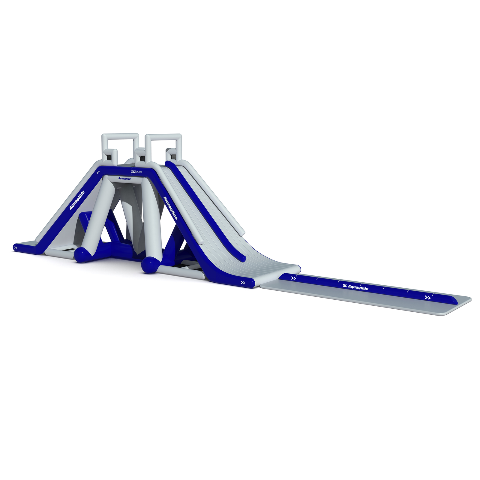 Angled side view of LA Jefe TR slide with landing pad.