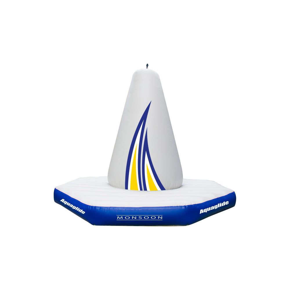 Universal Monsoon Spray Station in blue, yellow, and gray design.