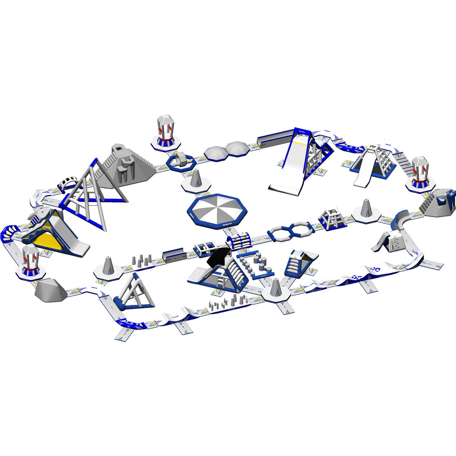 Serpentine Monsoon XXL 200: obstacle course with slides and play zones in fun, vibrant designs.